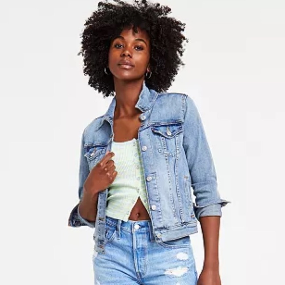 Levi’s Denim Trucker Jacket Medium Wash Sz XS - Picture 5 of 16